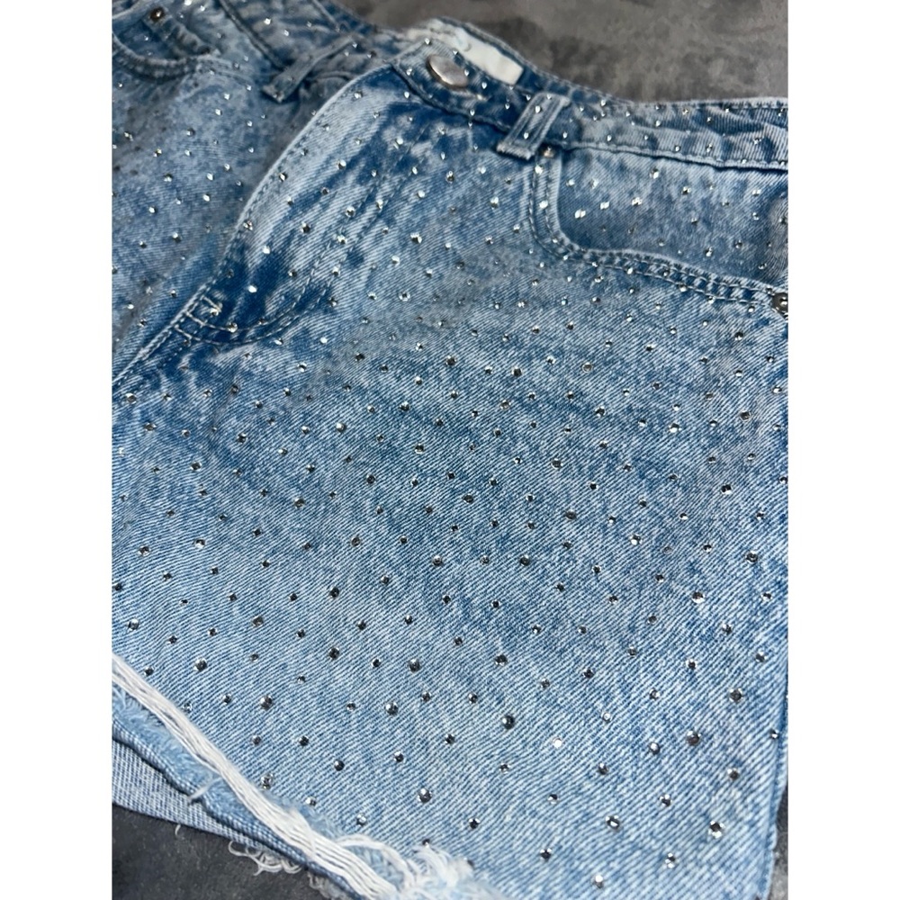 🩵 Ban jara Rhinestone Denim Shorts - Picture 3 of 7